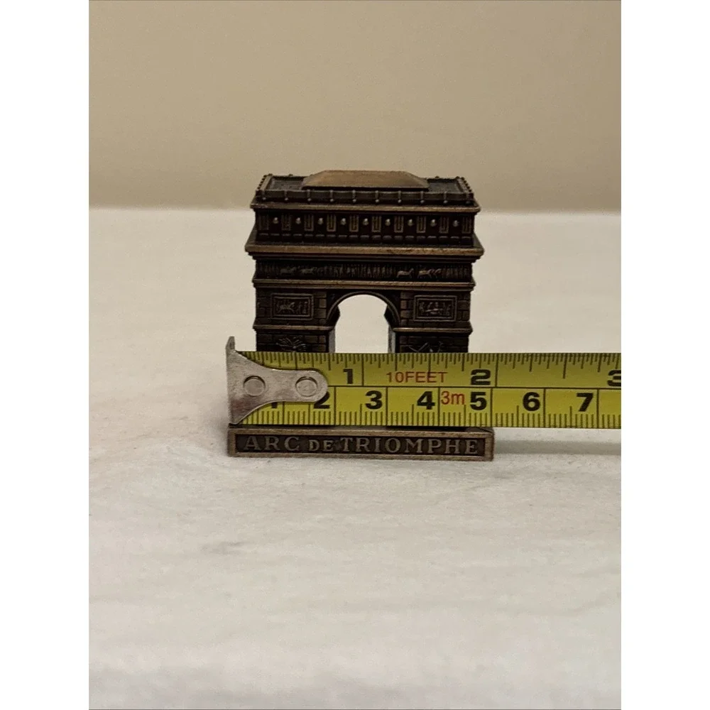Arc De Triomphe Paris Souvenir Metal Figurine Paperweight Made In France